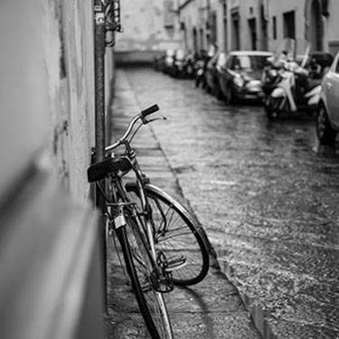 Bicycle in street